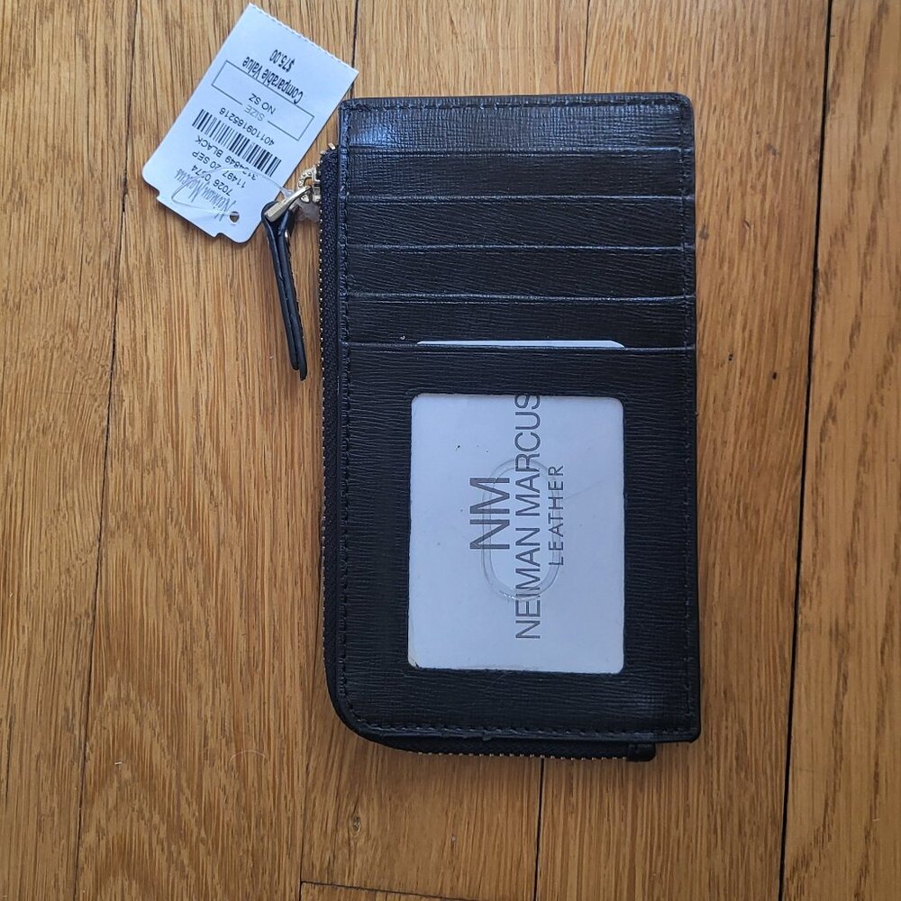 Perfect end of year teacher gift Neiman Marcus Leather flat card wallet